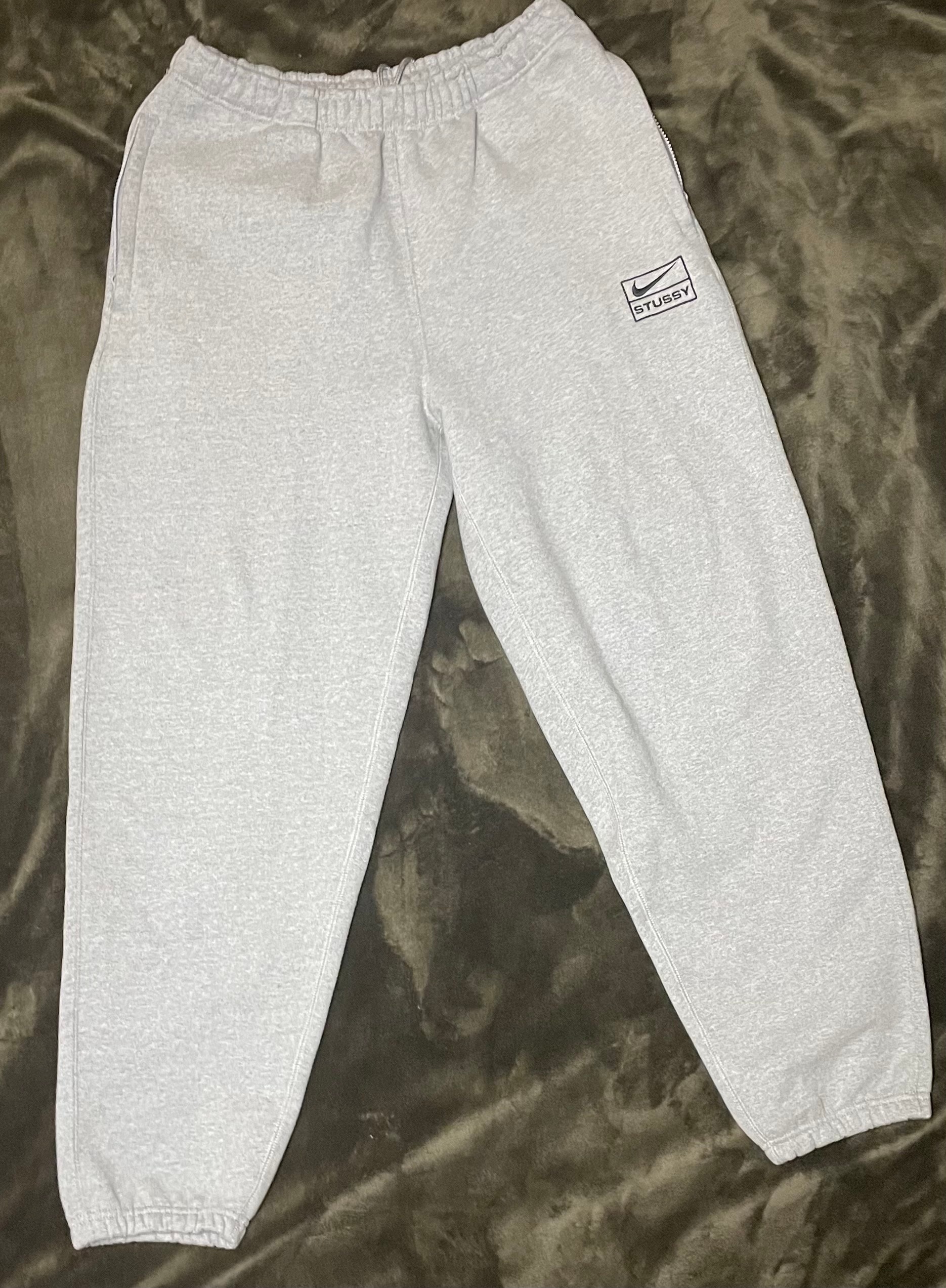 Stussy × Nike NRG Washed Fleece Pant (Asia Size) "Grey" DJ9491-063