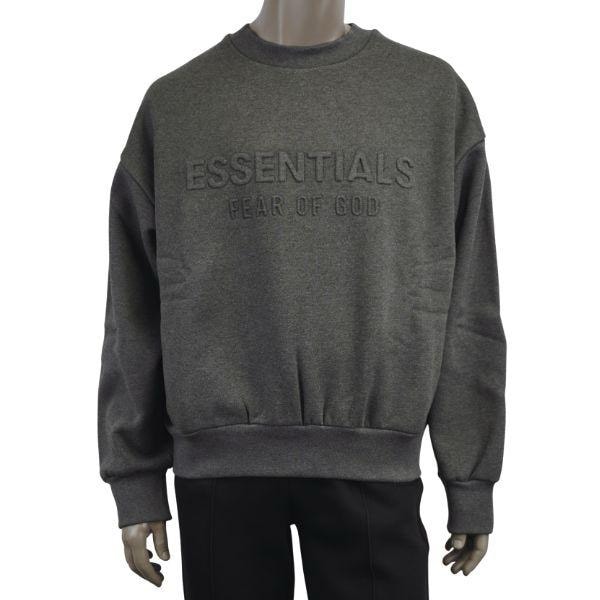 FEAR OF GOD ESSENTIALS Embossed Classic Crewneck Sweatshirt "Charcoal Heather"