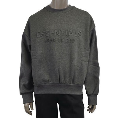 FEAR OF GOD ESSENTIALS Embossed Classic Crewneck Sweatshirt "Charcoal Heather"