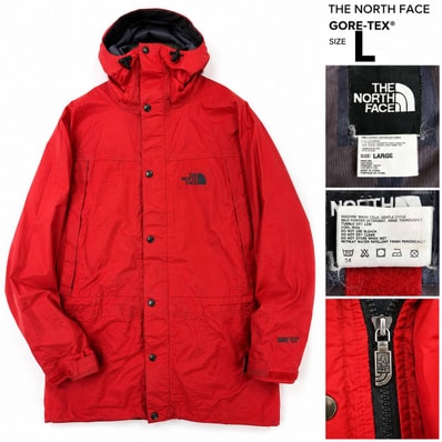 90s-00s/Vintage★ノースフェイス/The North Face★GORE-TEX/ナイロンジャケット/マウンテンパーカー【メンズL/赤】Hoodie◆SBH843