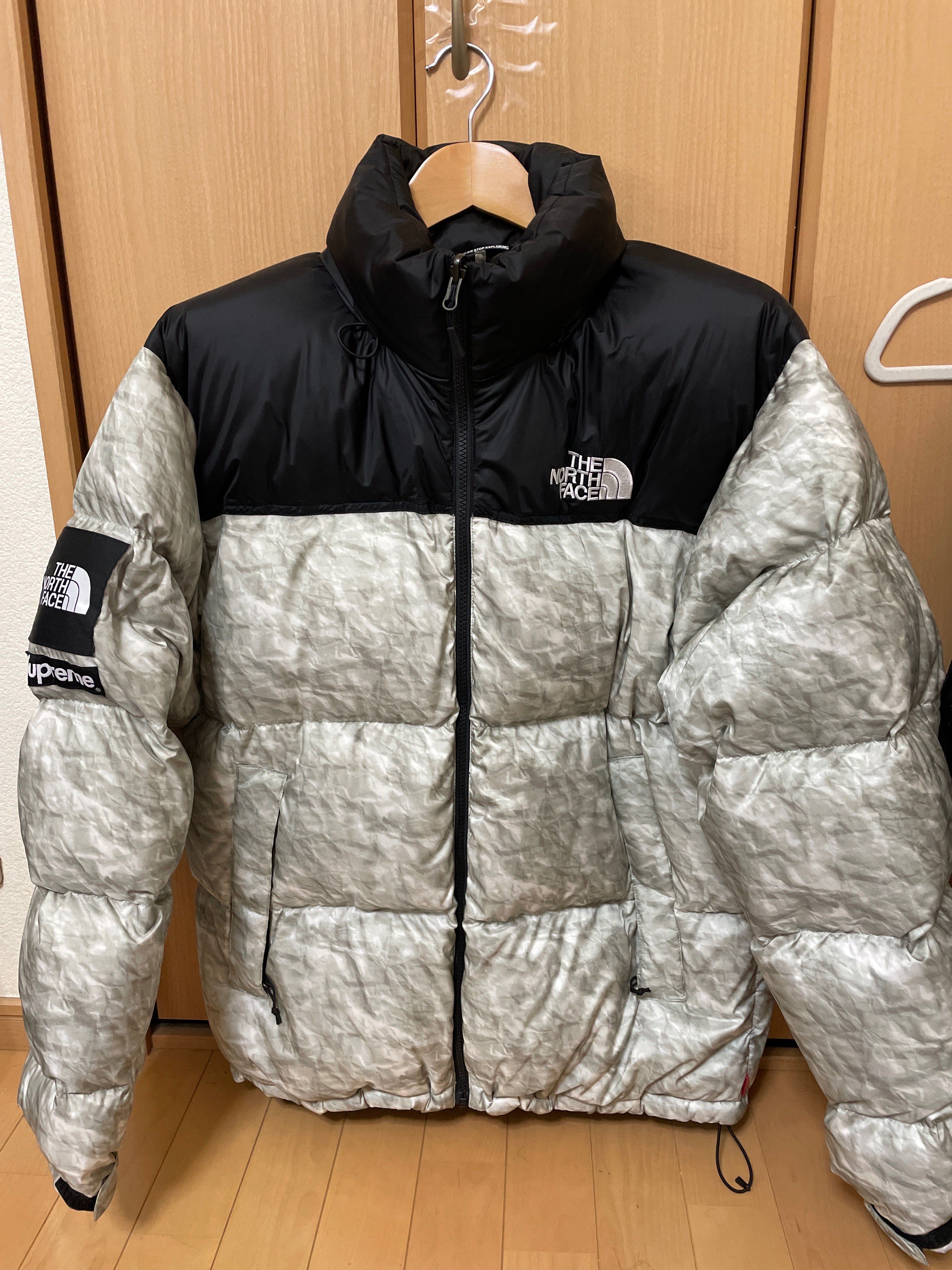 Supreme x The North Face Nuptse Jacket "White Paper Print"