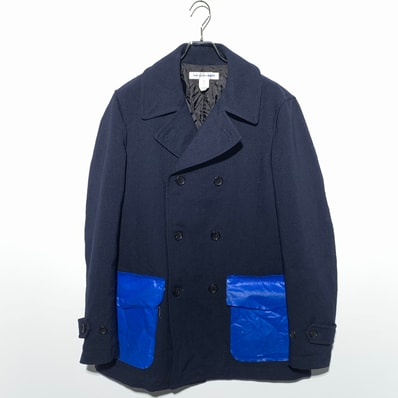 COMME des GARCONS SHIRT polyester heavy twill garment treated NAVY