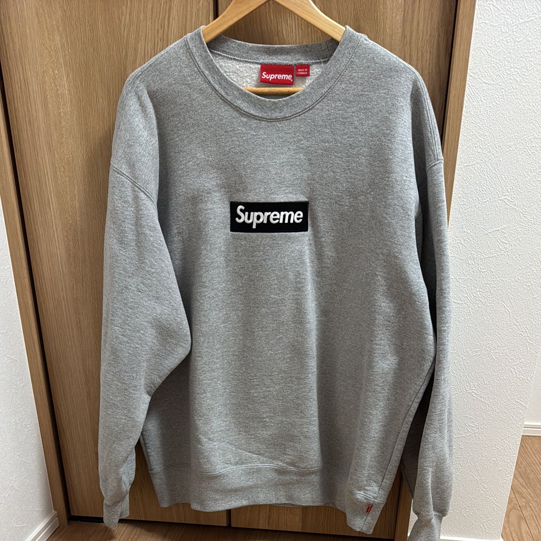 Supreme Box Logo Crewneck "Heather Grey" (22FW)