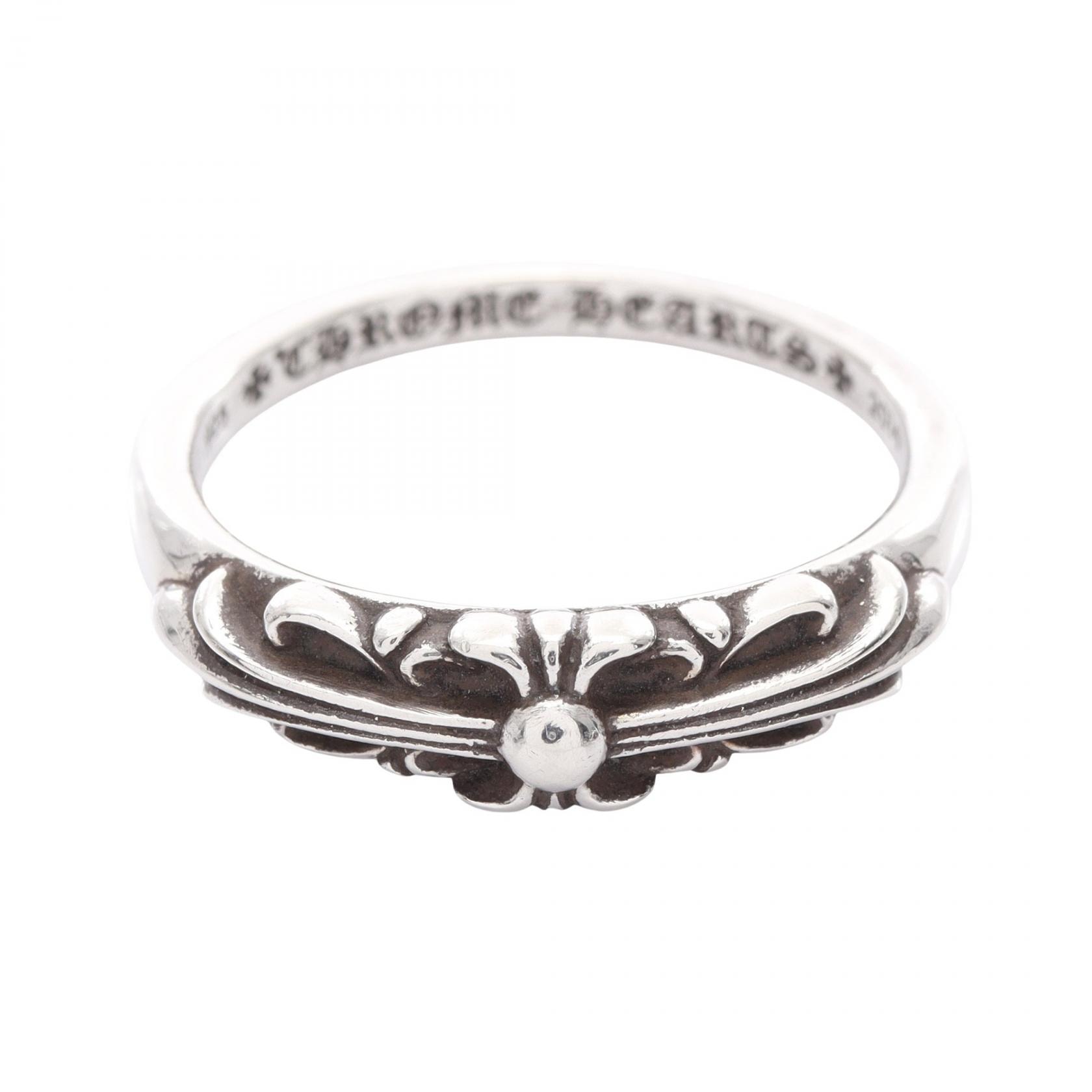 Chrome Hearts Baby Classic Ring W / Floral Cross "Silver"