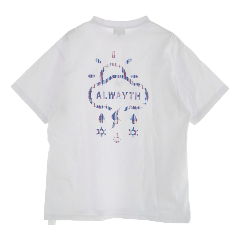 BEAMS ビームス Tシャツ × Alwayth LOGO 半袖 Tシャツ ホワイト系 XL【中古】