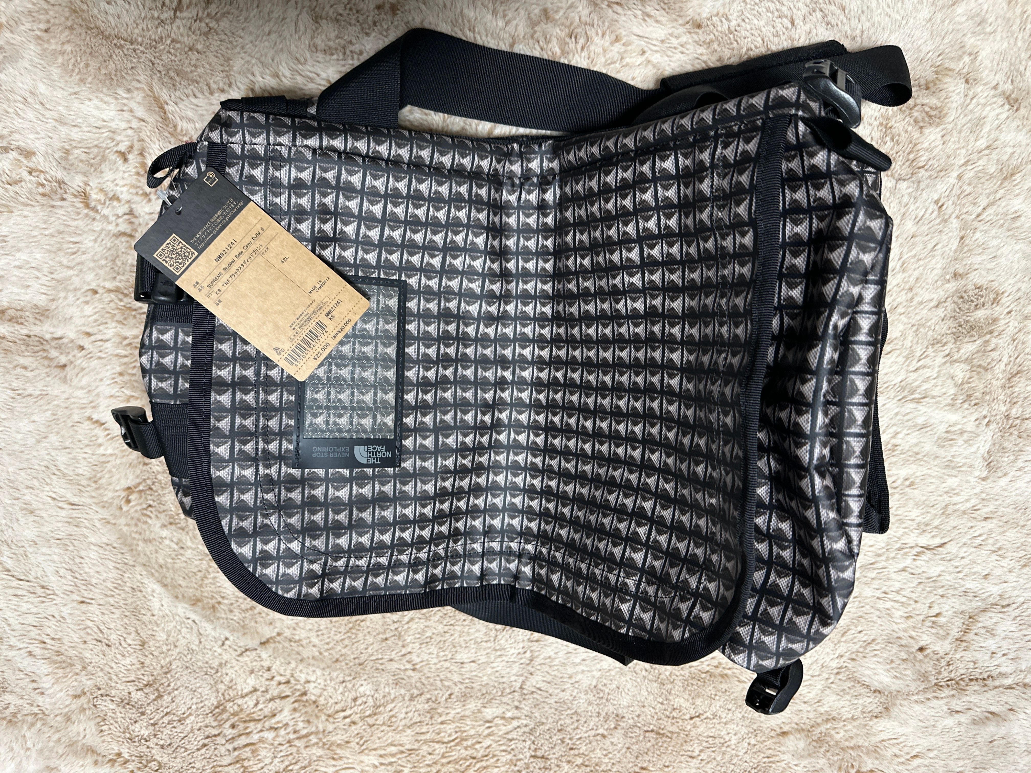 Supreme x The North Face Studded Small Base Camp Duffle Bag. 42L