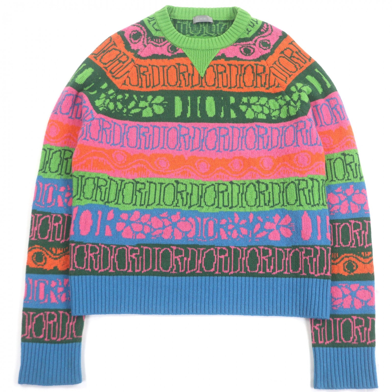 極美品 ディオール オム ショーンステューシー セーター マルチカラー S