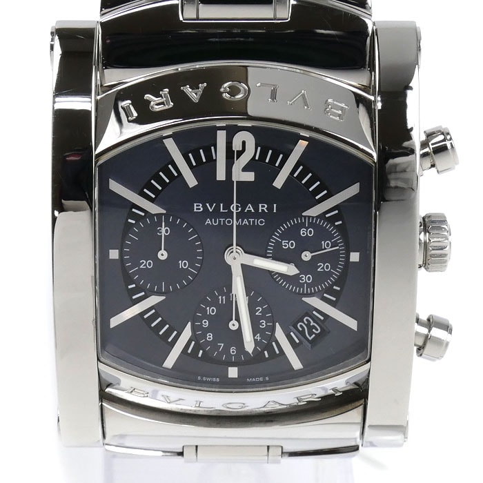 BVLGARI ブルガリ アショーマ クロノグラフ 腕時計 自動巻き AA48SCH メンズ【中古】