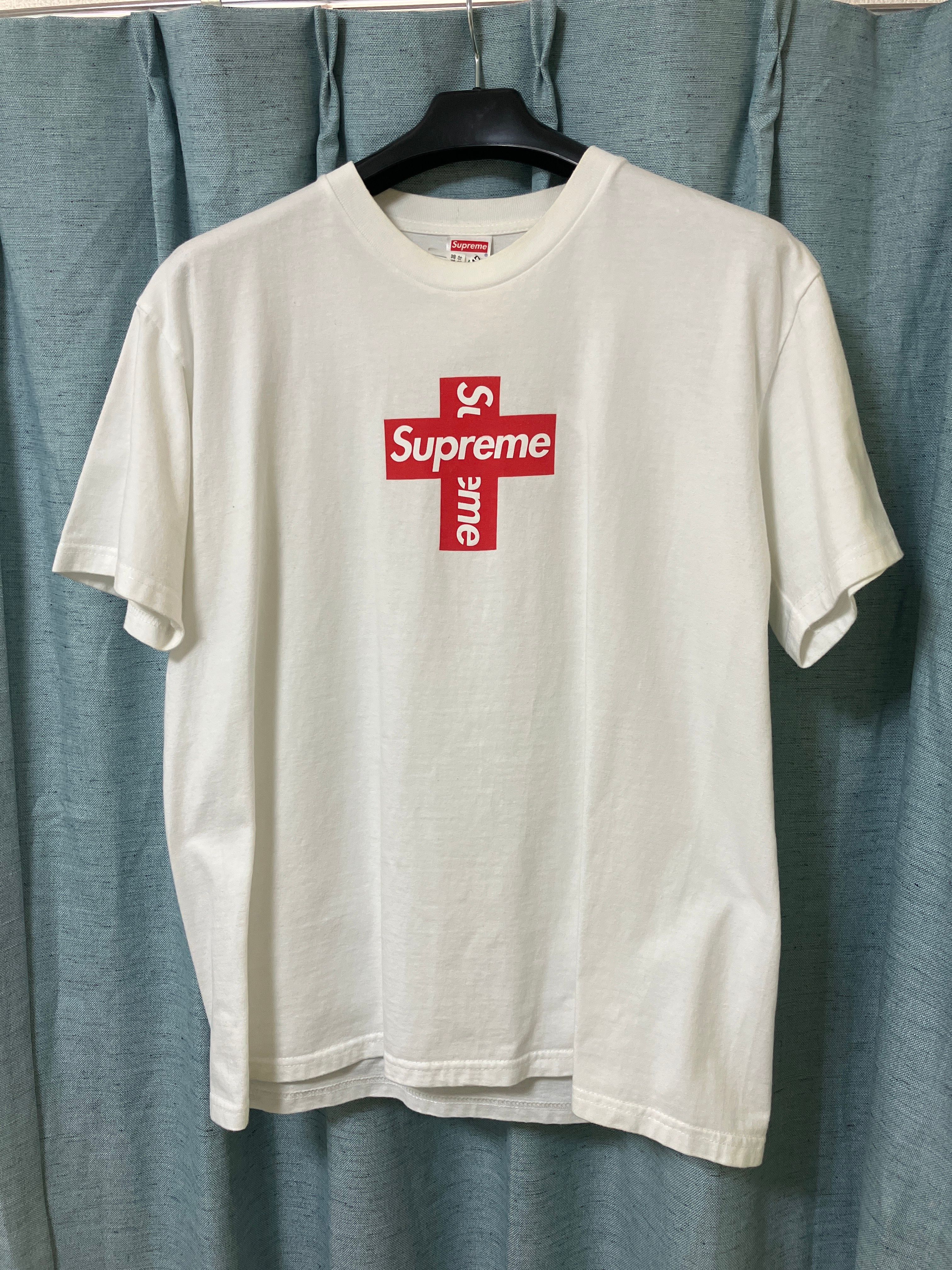 シュプリーム クロス ボックス ロゴ Tシャツ "ホワイト"