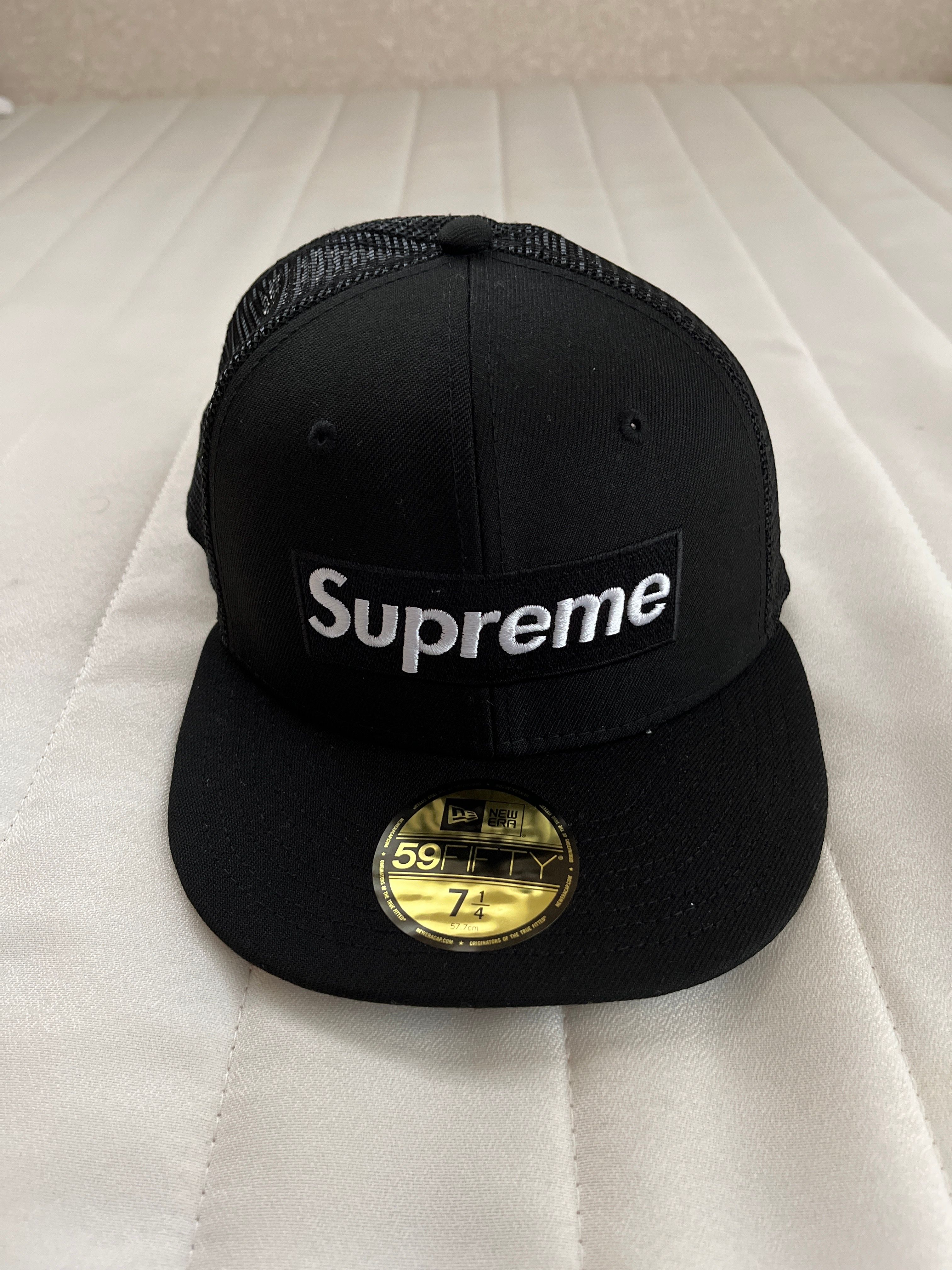 Supreme Box Logo Mesh Back New Era "Black" (22SS)