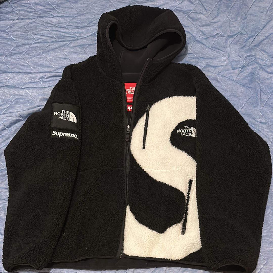Supreme x The North Face S Logo Hooded Fleece Jacket "Black"