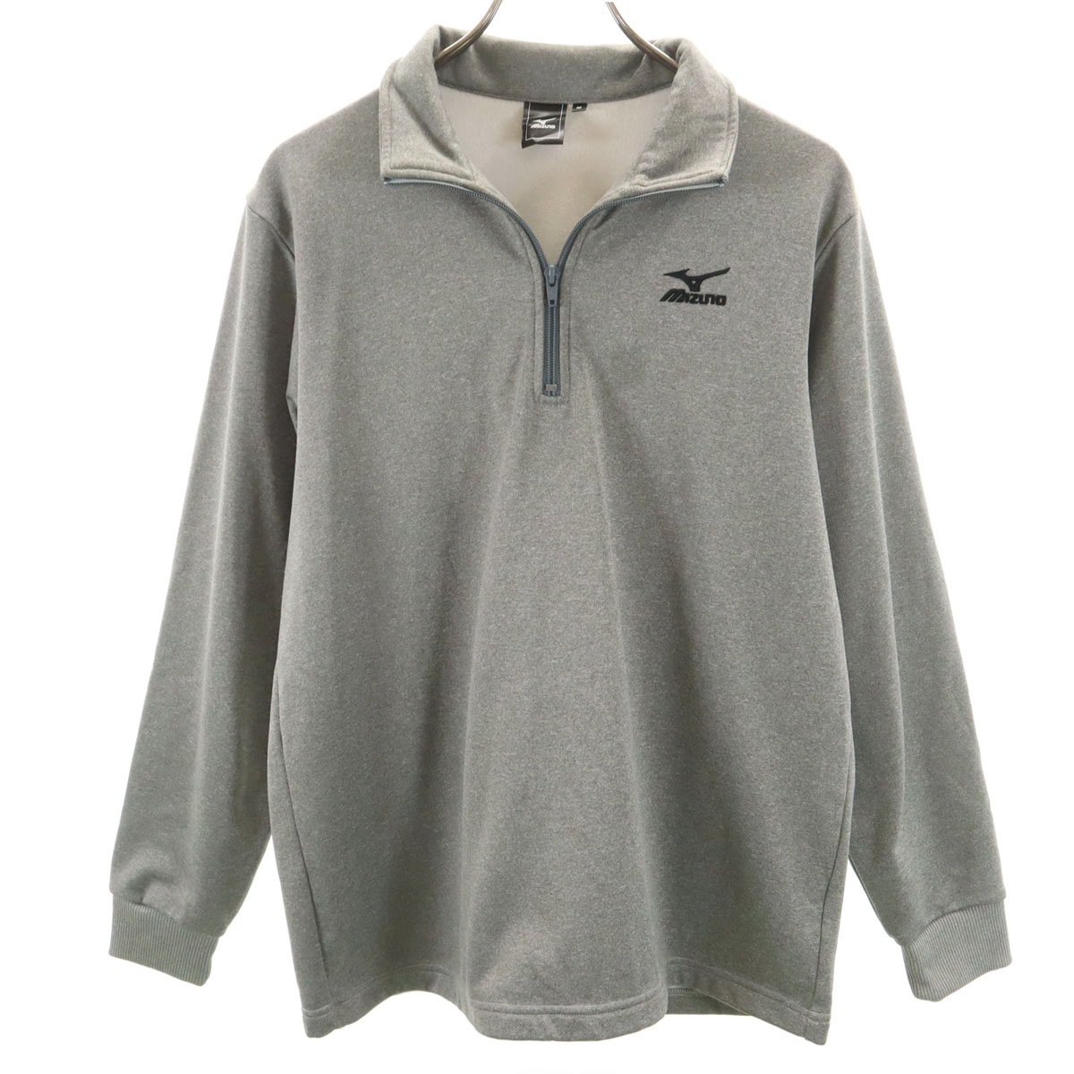 Mizuno ミズノ 長袖 ハーフジップ ウェア M グレー 裏起毛