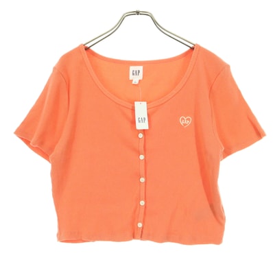 未使用 GAP ギャップ 半袖 カーディガン L オレンジ