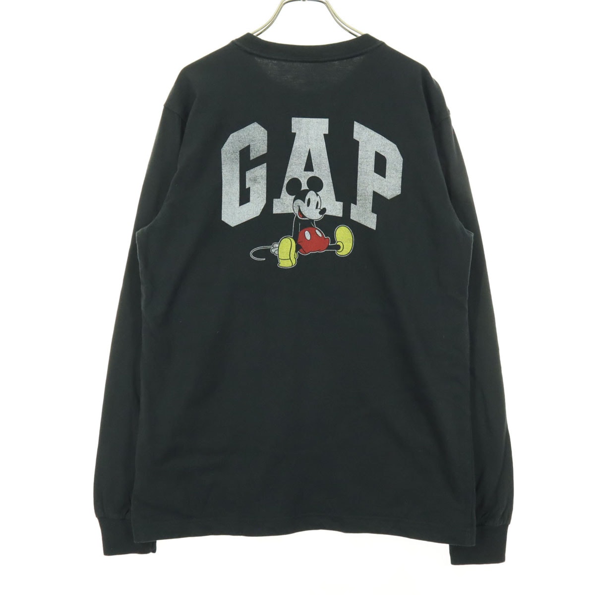 GAP Gap 디즈니 디즈니 콜라보레이션 캐릭터 프린트 긴팔티 XS 블랙 롱 T