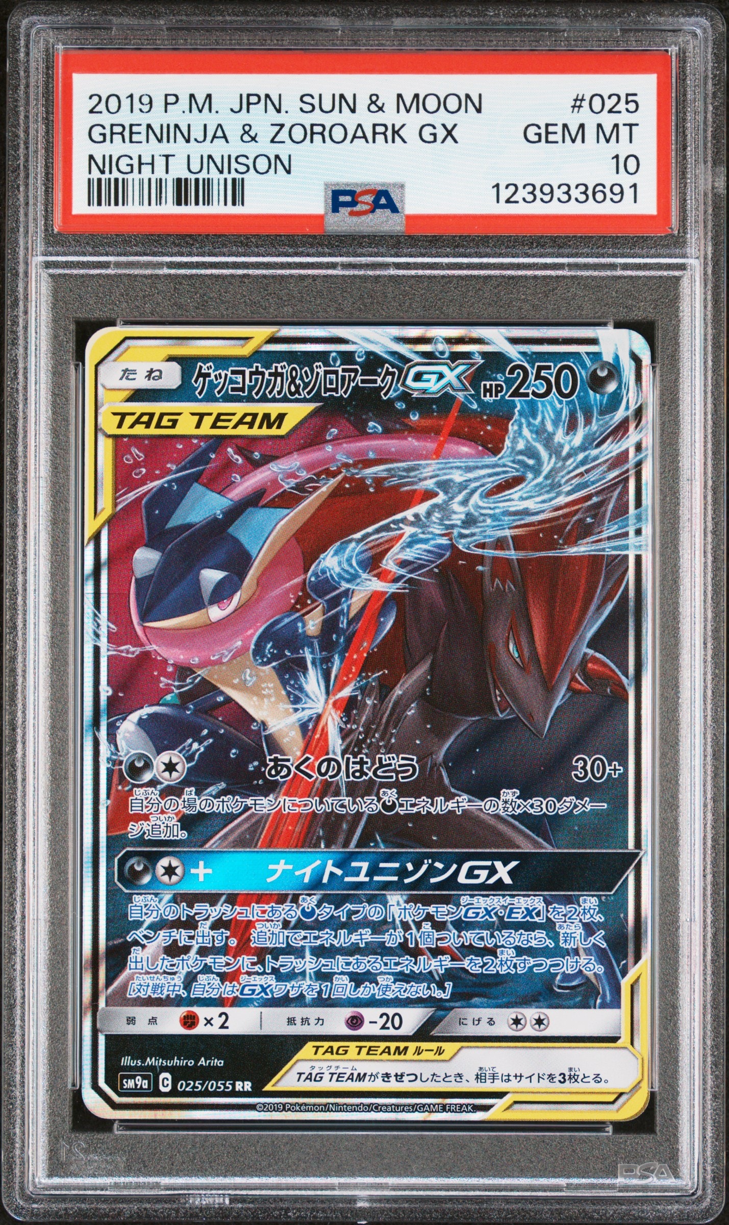ゲッコウガ&ゾロアークGX RR [SM9a 025/055](強化拡張パック「ナイトユニゾン」)