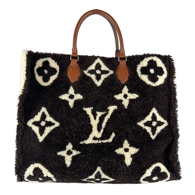 ルイ ヴィトン LOUIS VUITTON ハンドバッグ モノグラム テディ オンザゴーGM/シアリング ブラウン×ベージュ ユニセックス M55420【中古】 z8940