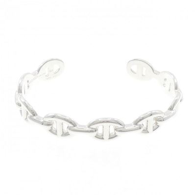Hermes Chaine D'ancre Enchainee Bracelet Bangle "Silver"