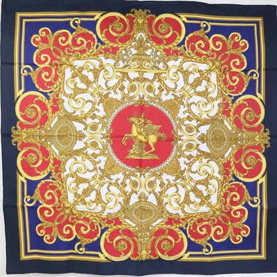 エルメス HERMES スカーフ カレ90 LES TUILERIES シルク マルチカラー レディース【中古】 e62286a