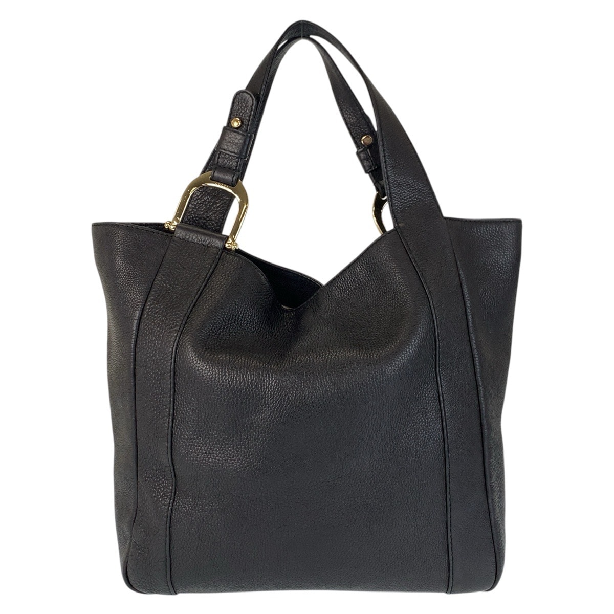 美品 GUCCI グッチ ブラック 黒 ゴールド金具 レザー トートバッグ ショルダーバッグ 501725 【中古】