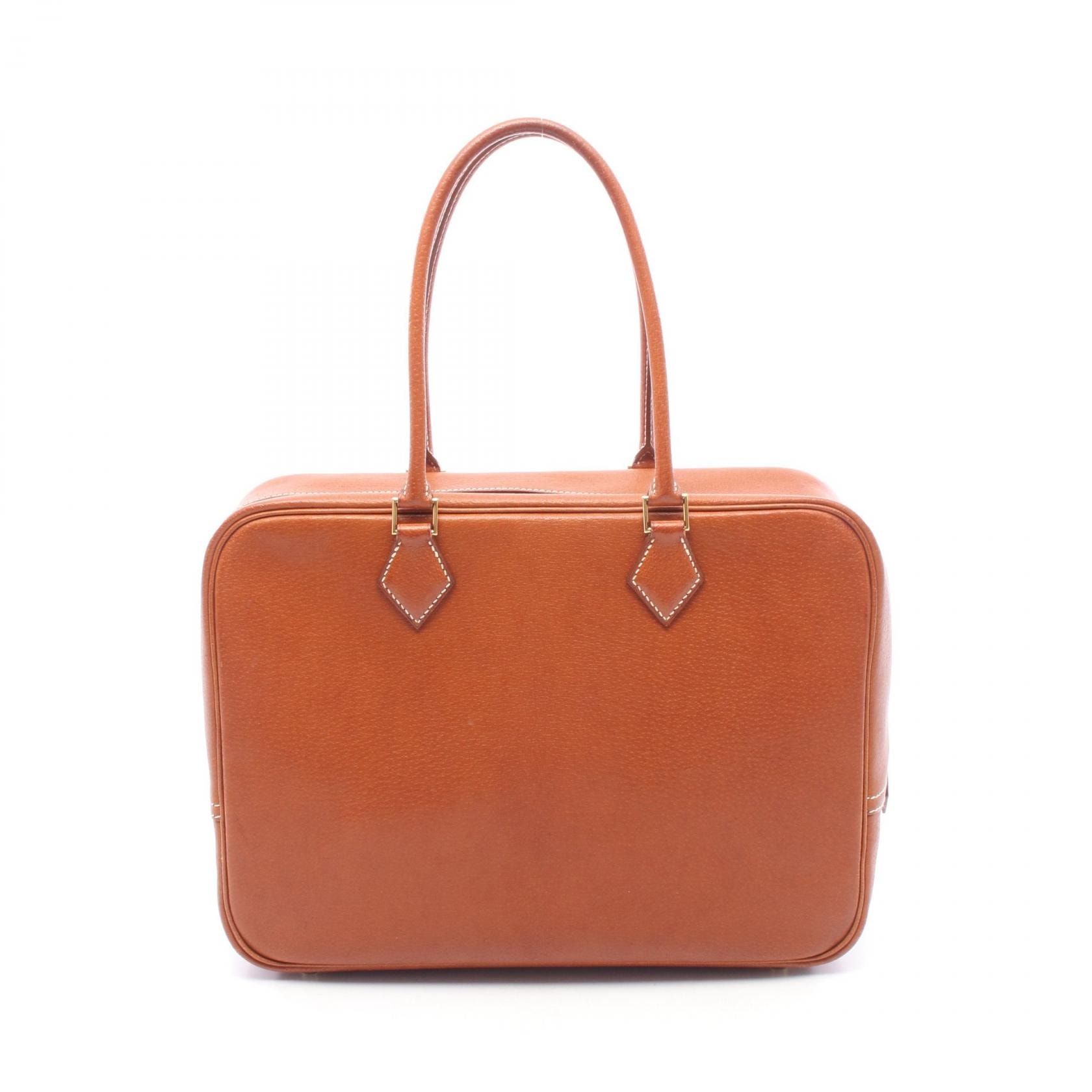 エルメス HERMES プリュム32 ハンドバッグ バッグ レザー □E刻印(2001年製造) レディース ブラウン系 【中古】