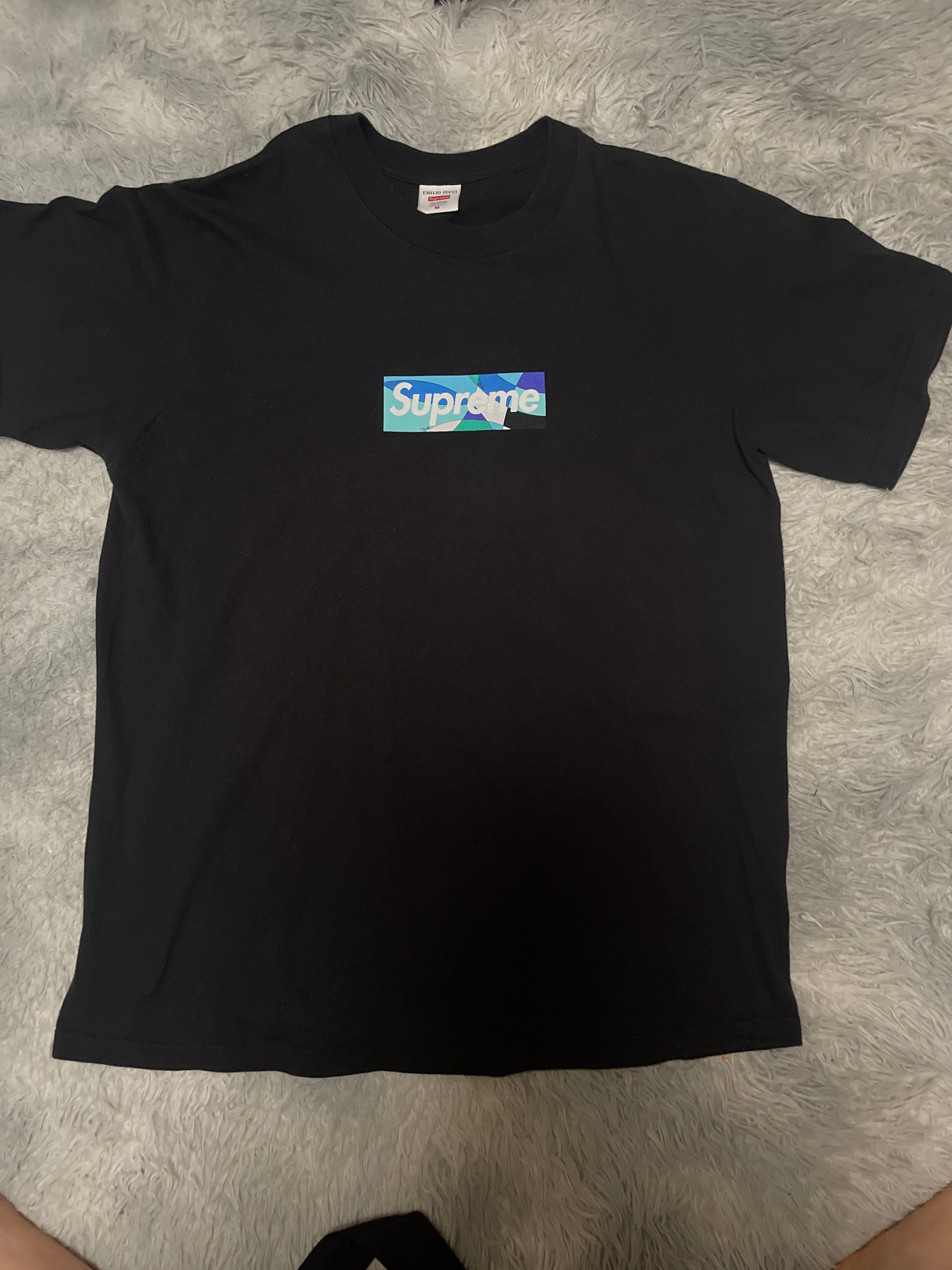 Supreme / Emilio Pucci® Box Logo Tee "Black/Blue"