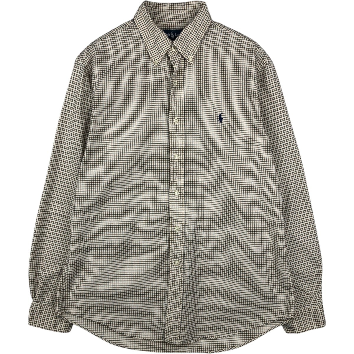 古着 ラルフローレン Ralph Lauren CUSTOM FIT 長袖 ボタンダウンチェックシャツ メンズL相当/eaa621228