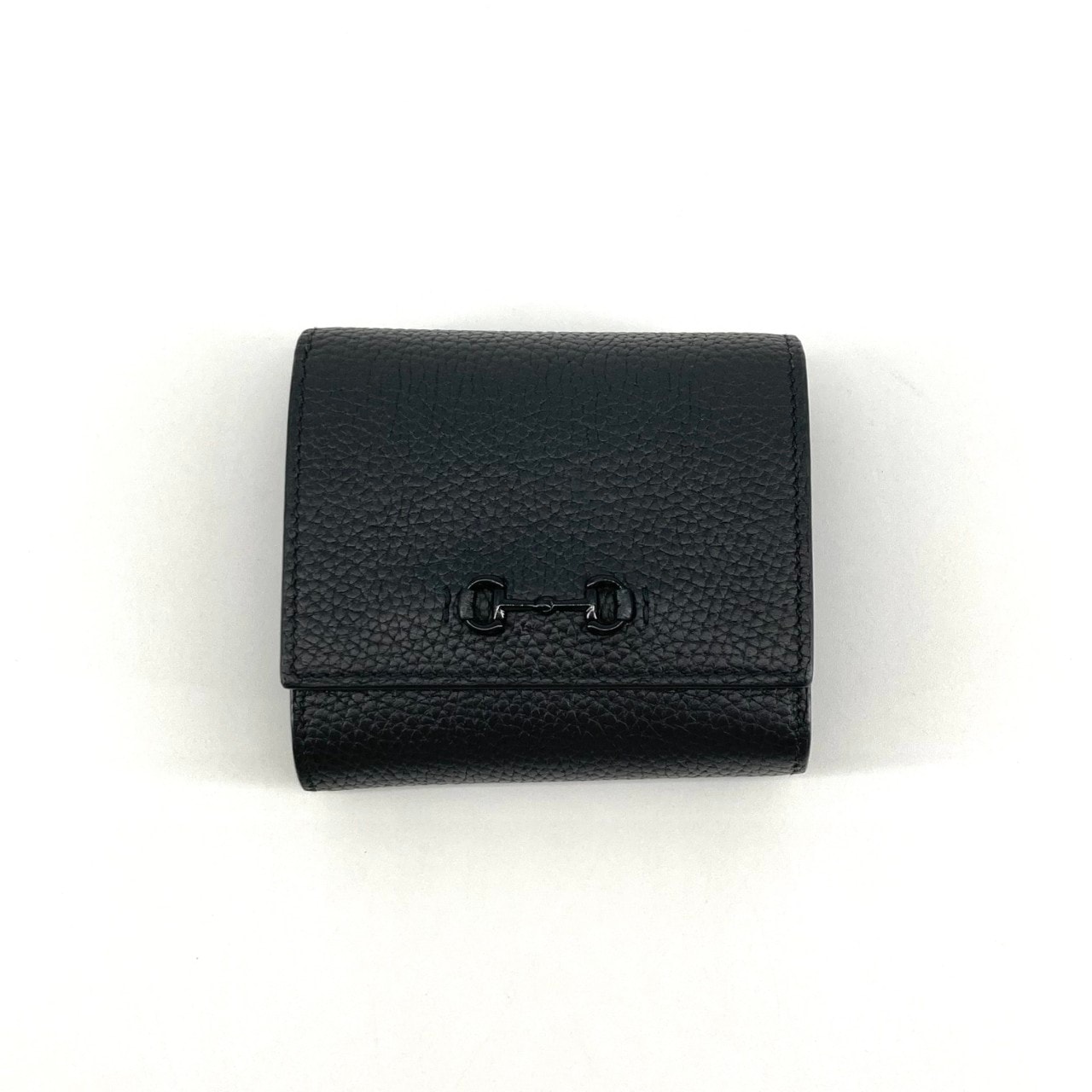 GUCCI(グッチ) ホースビッド 745981 二つ折り財布 ブラック