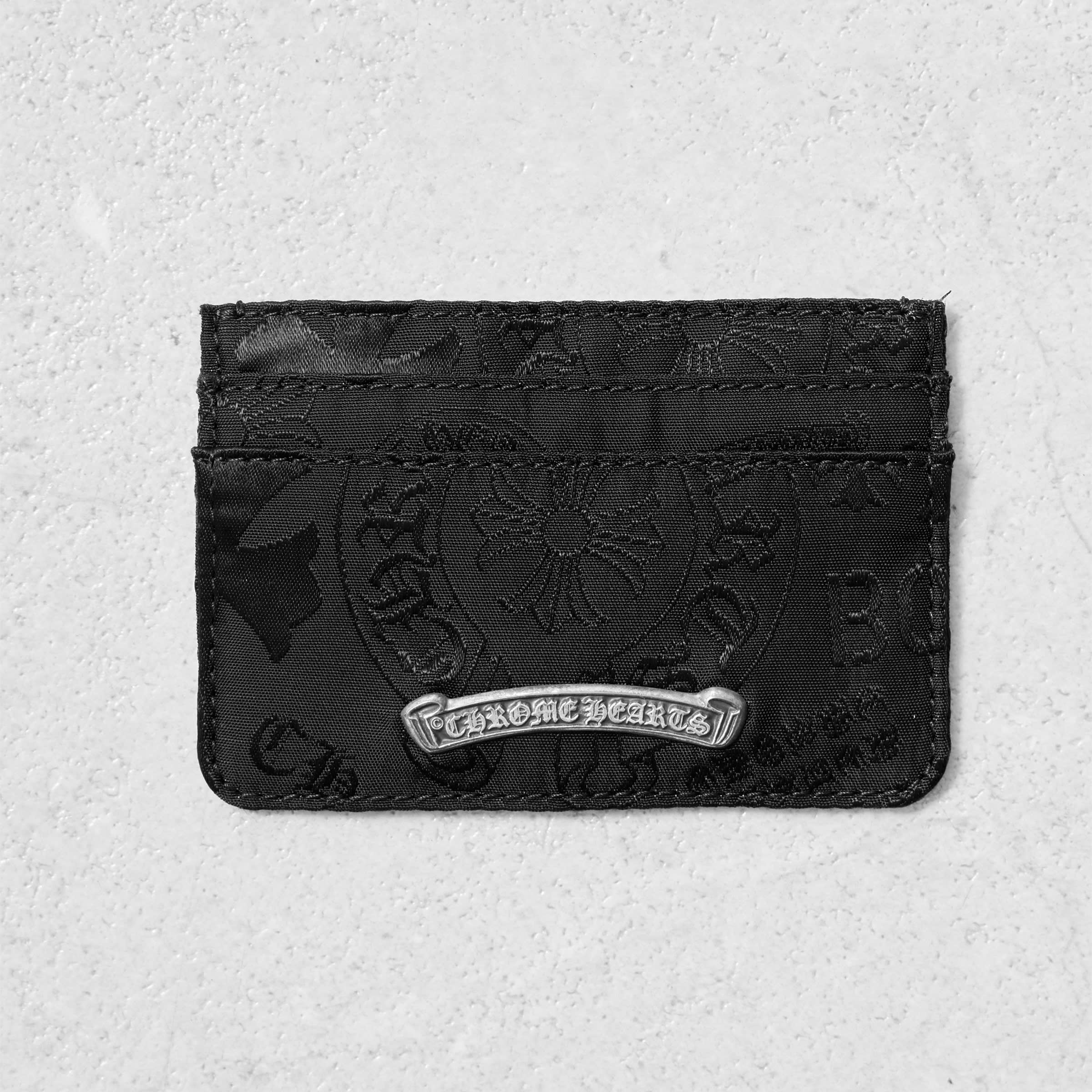 Chrome Hearts Scroll Card Wallet "Black"