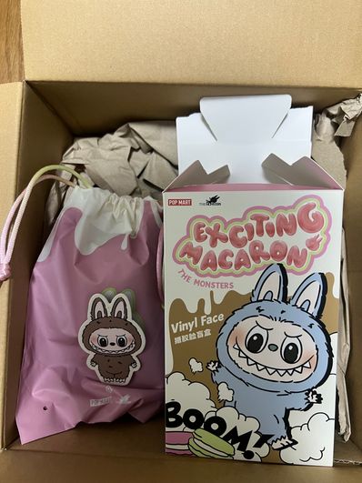 POP MART THE MONSTERS (LABUBU) Exciting Macaron Plush Series TOFFEE