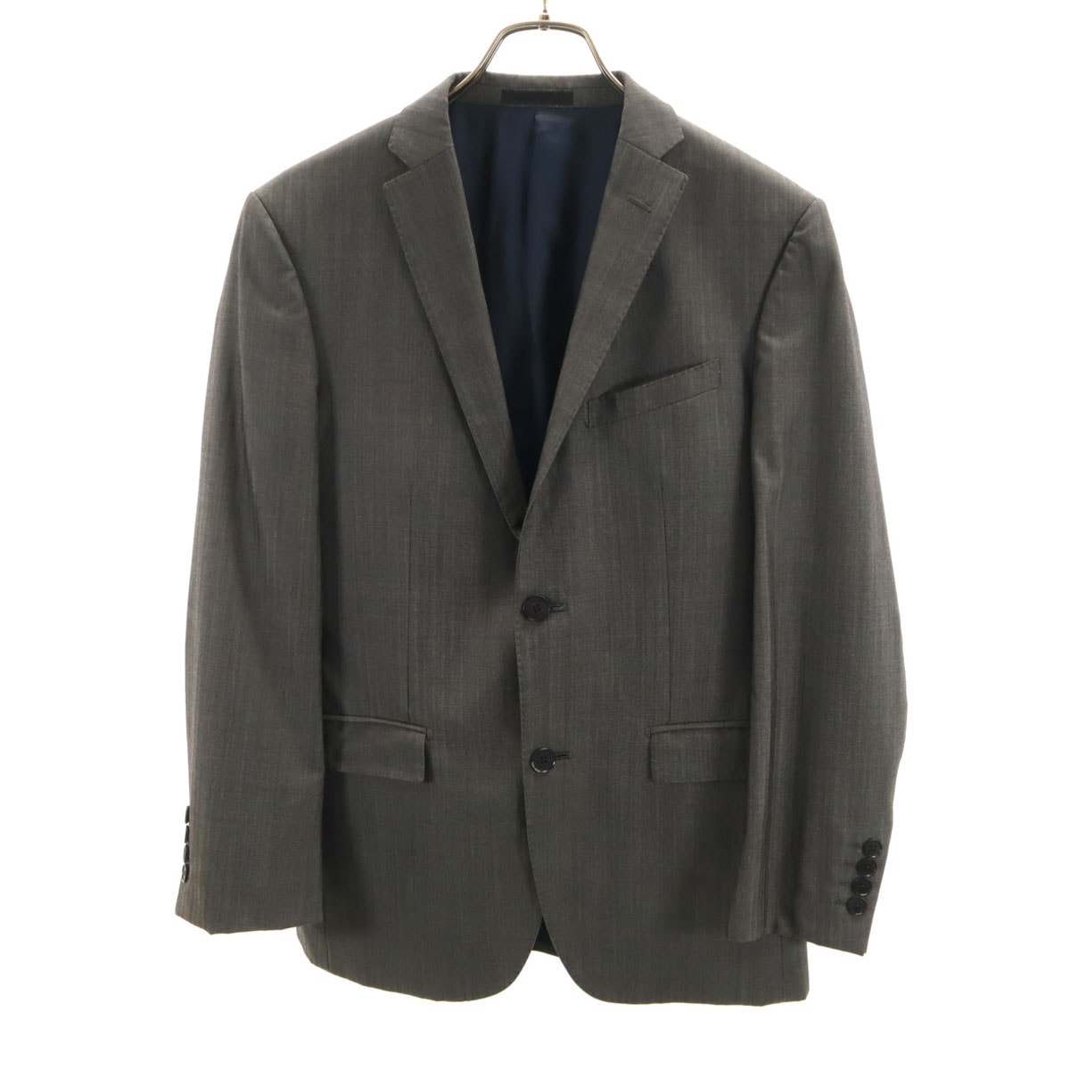 BURBERRY BLACK LABEL バーバリーブラックレーベル 日本製 ヘリンボーン テーラードジャケット 36 グレー 三陽商会