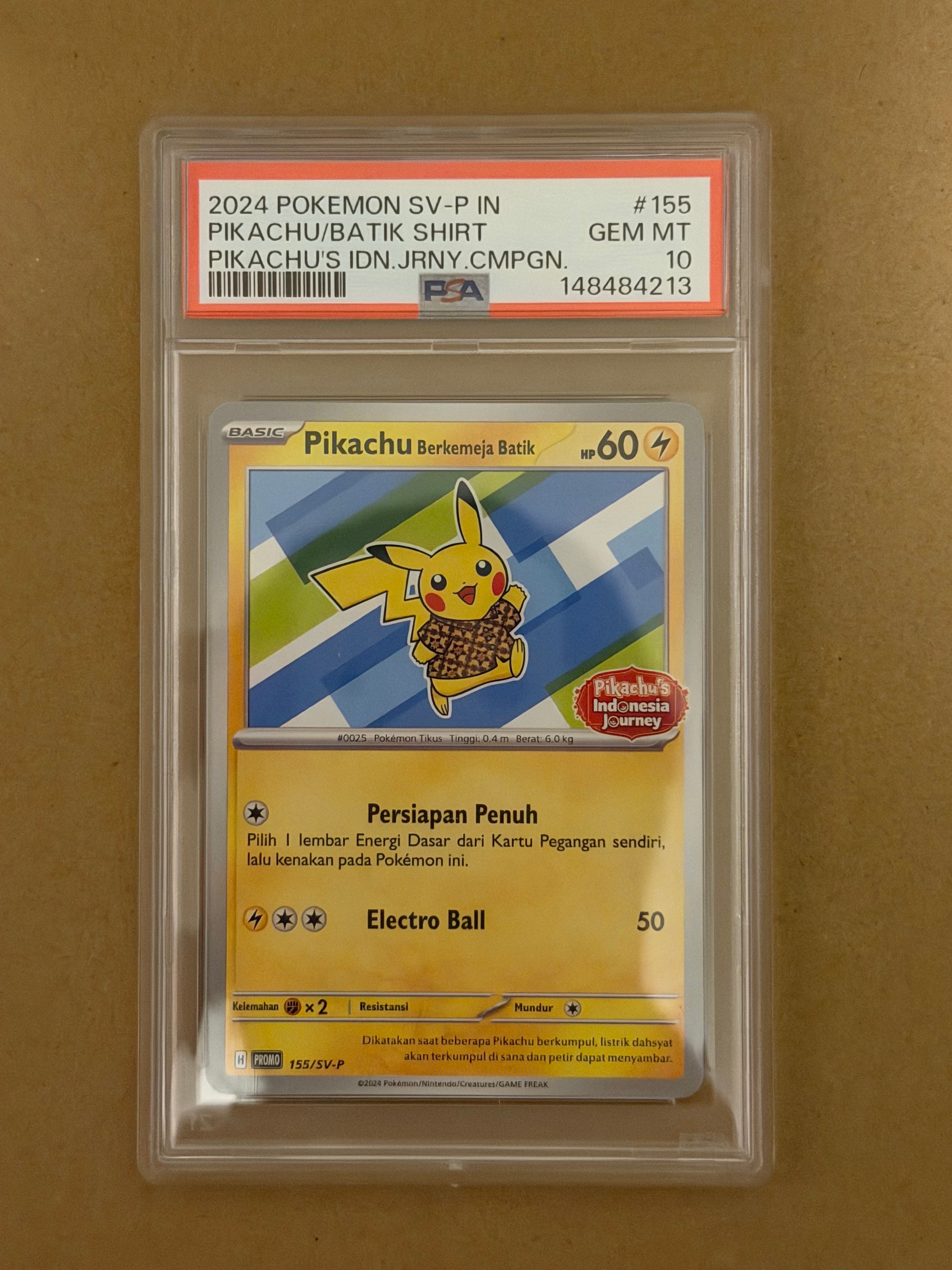 PSA10】バティックシャツを着たピカチュウ (ヒトデマン柄) P [SV-P 155