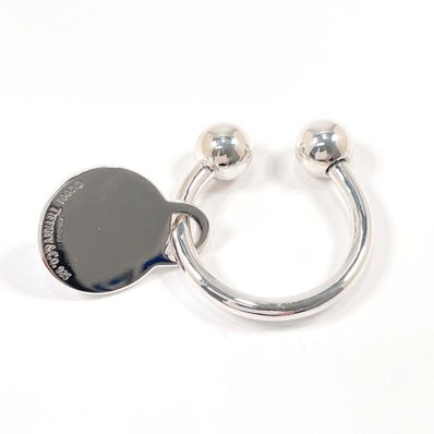 ティファニー キーホルダー ラウンド タグ シルバー