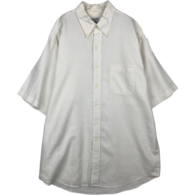 古着 ブルックスブラザーズ Brooks Brothers 半袖 リネン ボタンダウンシャツ メンズL相当/eaa495248