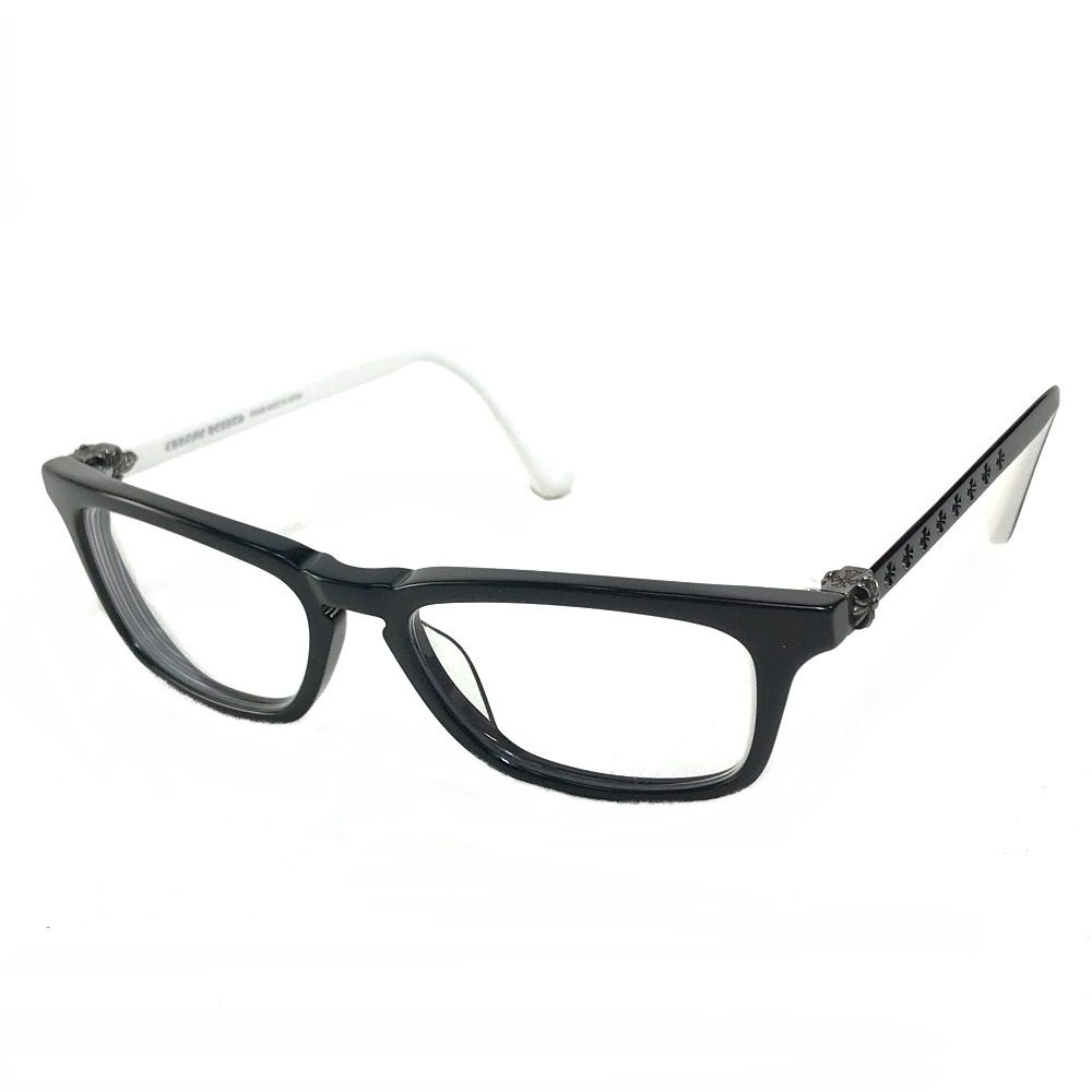 クロムハーツ 度あり MICROPOKE アイウェア 伊達メガネ 眼鏡 ブラック