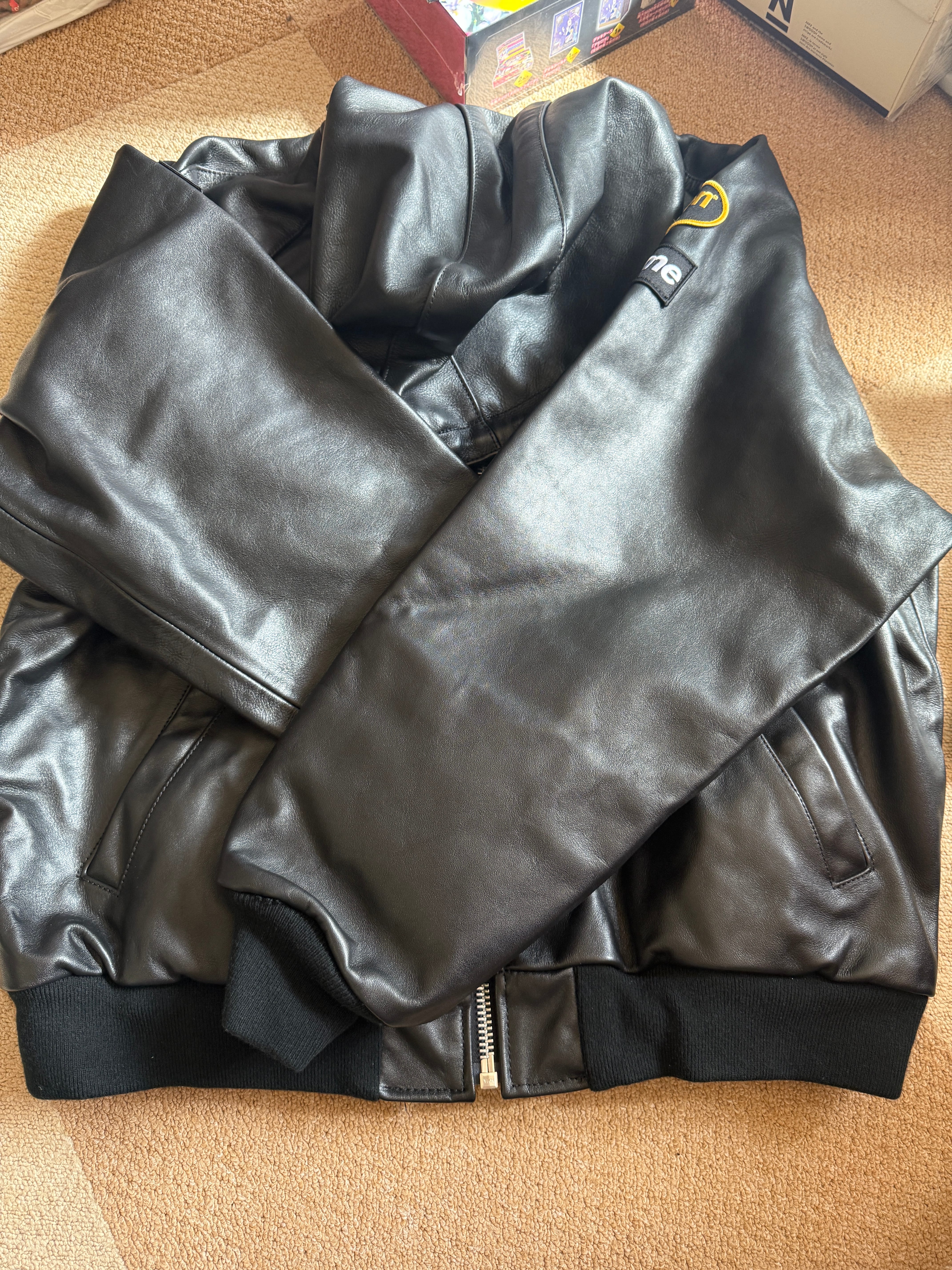 Supreme x Vanson Leathers Hooded Work Jacket "Black"