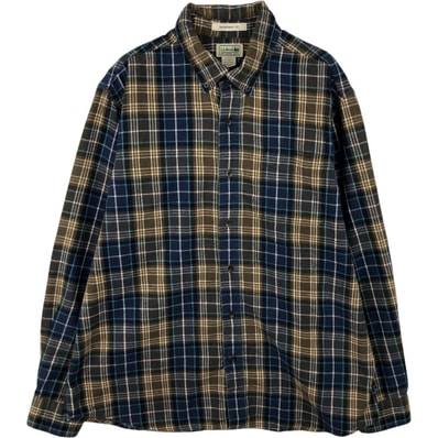古着 エルエルビーン L.L.Bean TRADITIONAL FIT 長袖 ボタンダウン フランネルチェックシャツ メンズL相当/eaa637949