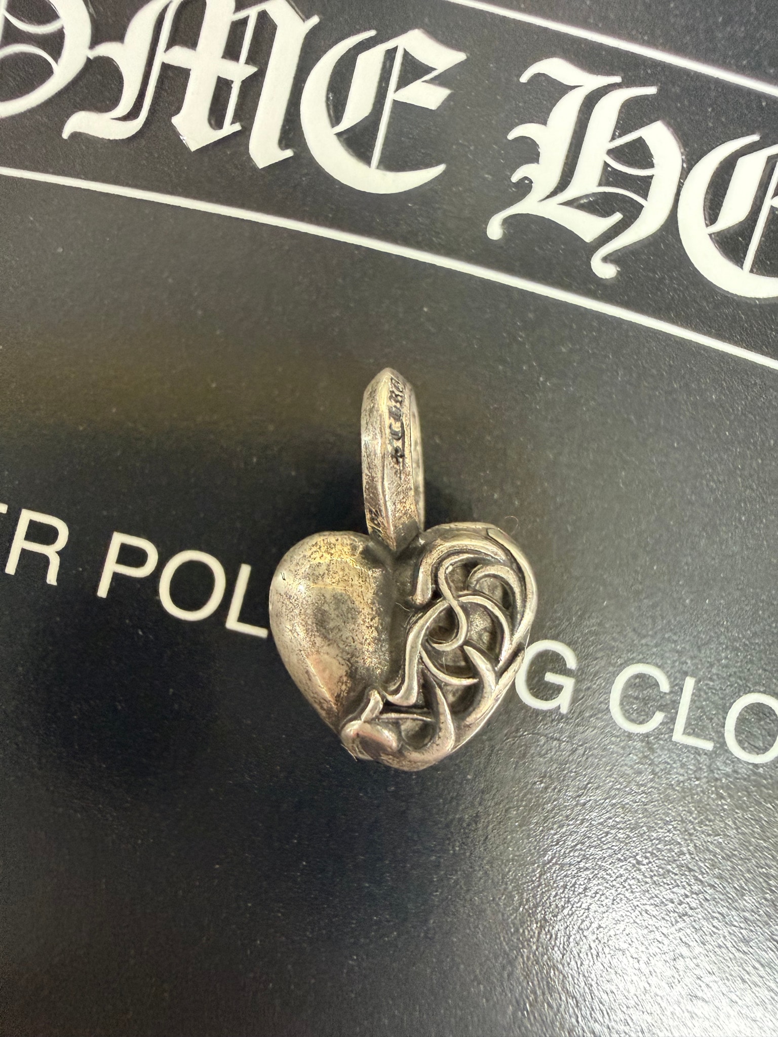 Chrome Hearts #B Stack Charm Heart "Silver"