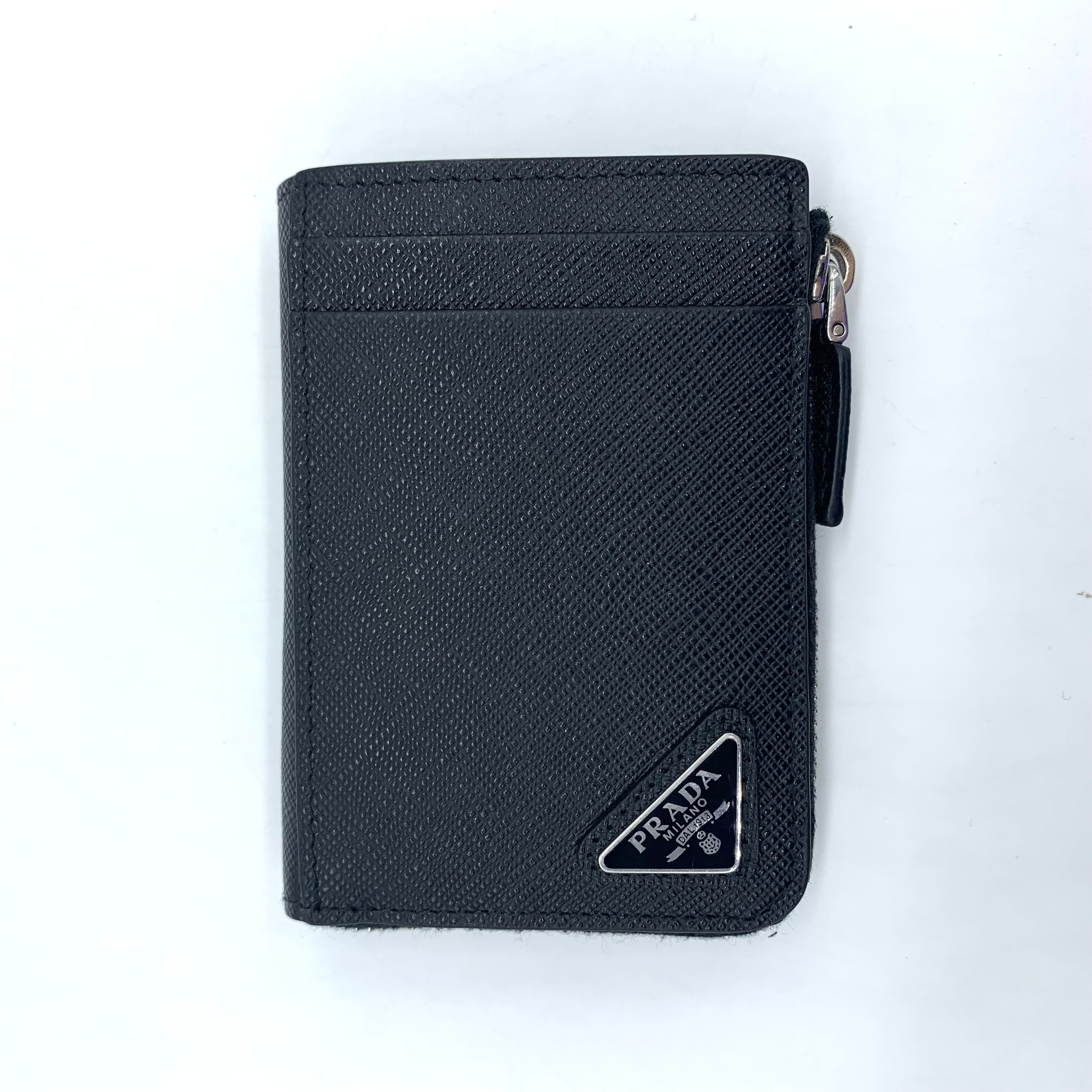 PRADA Saffiano Leather Card Case "Black"
