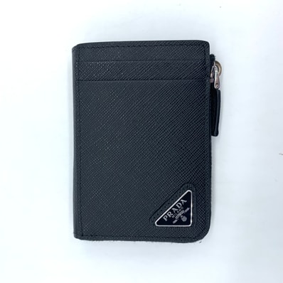PRADA Saffiano Leather Card Case "Black"