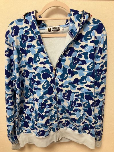 A BATHING APE ABC Camo Shark Full Zip Hoodie "Blue"