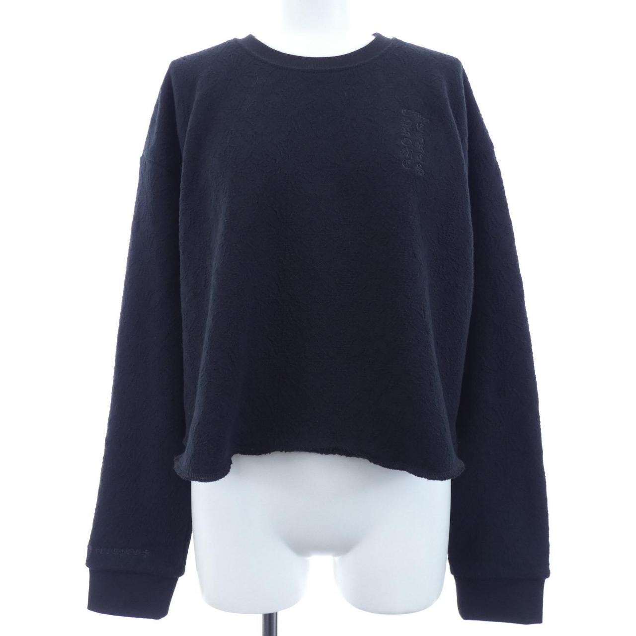 Chrome Hearts Y Not Vertical Logo Cropped Sweatshirt "Black"