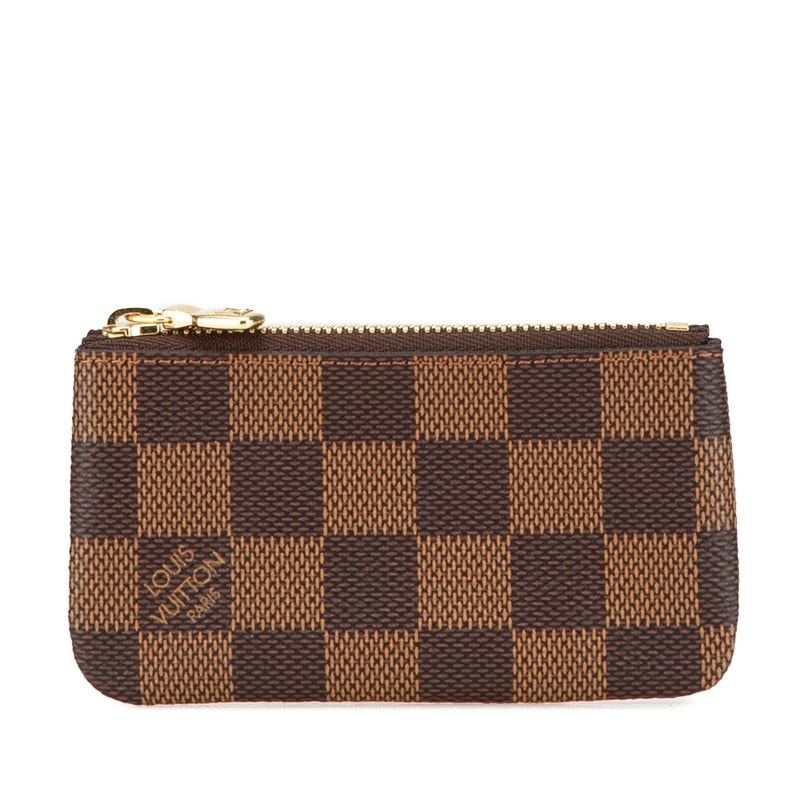 ルイ ヴィトン ダミエ ポシェット クレ コインケース 小銭入れ N62658 ブラウン PVC レザー レディース LOUIS VUITTON 【中古】