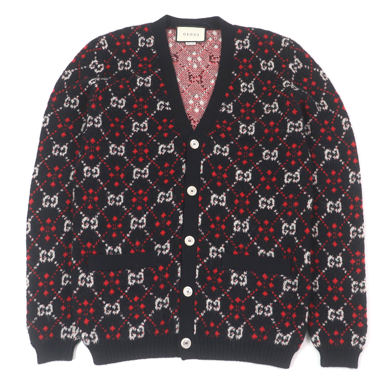 極美品 グッチ
 カーディガン ブラック メンズ S 543497