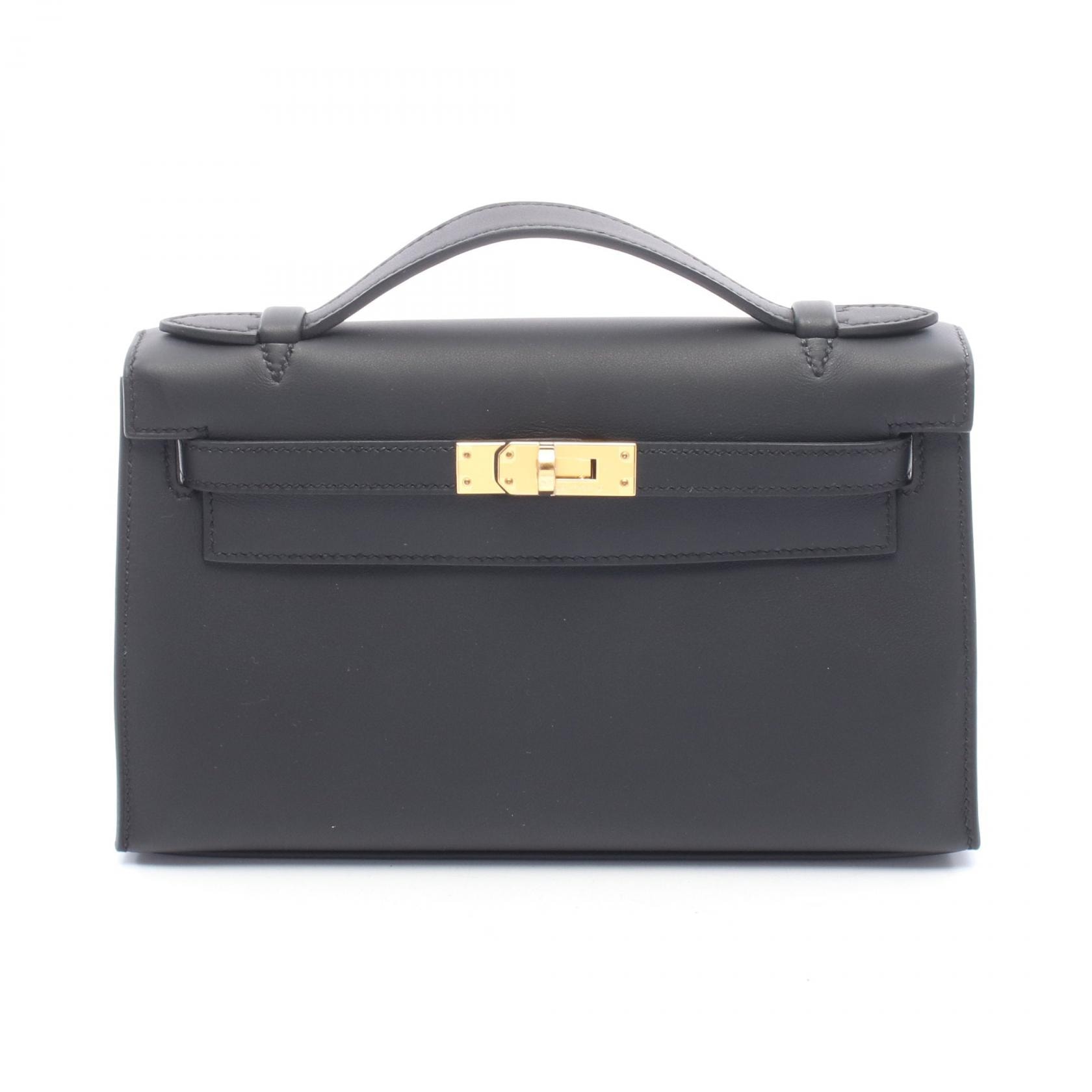 エルメス HERMES ポシェットケリー ミニ ハンドバッグ バッグ ヴォースイフト ヴォースイフト K刻印(2025年製造) レディース ブラック系 049417CC 【中古】