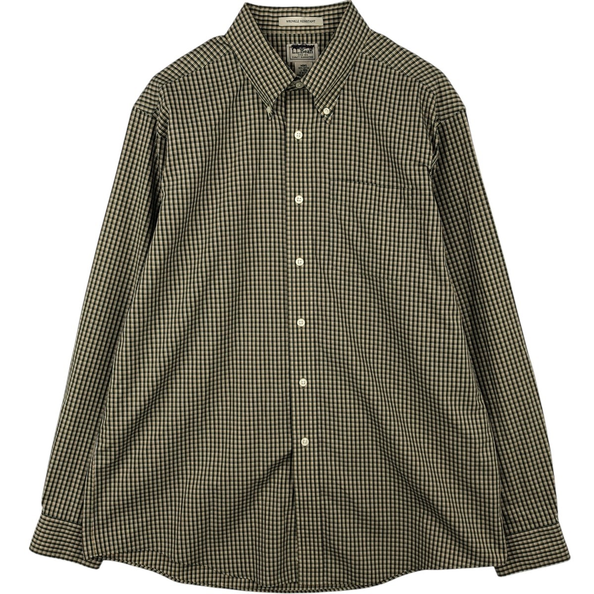 古着 90~00年代 エルエルビーン L.L.Bean WRINKLE RESISTANT 長袖 ボタンダウンチェックシャツ メンズL相当/eaa622277