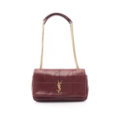 サンローランパリ SAINT LAURENT PARIS ジェイミー YSLロゴ ショルダーバッグ バッグ レザー レディース ボルドー系 515821 【中古】