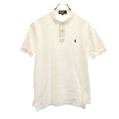 Polo by Ralph Lauren ポロバイラルフローレン 80s 緑タグ ボーイズ ヴィンテージ 半袖 ポロシャツ 170 ホワイト系 鹿の子