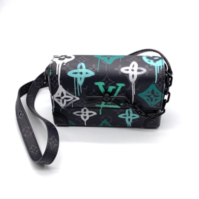 Louis Vuitton Steamer Wearable Wallet Monogram Eclipse LV Graffiti