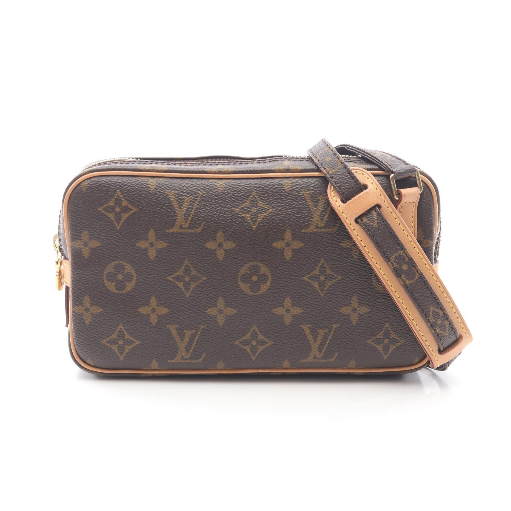 ルイ・ヴィトン LOUIS VUITTON マルリーバンドリエール ショルダーバッグ バッグ PVCコーティングキャンバス レザー モノグラム レディース ブラウン系 M51828 【中古】