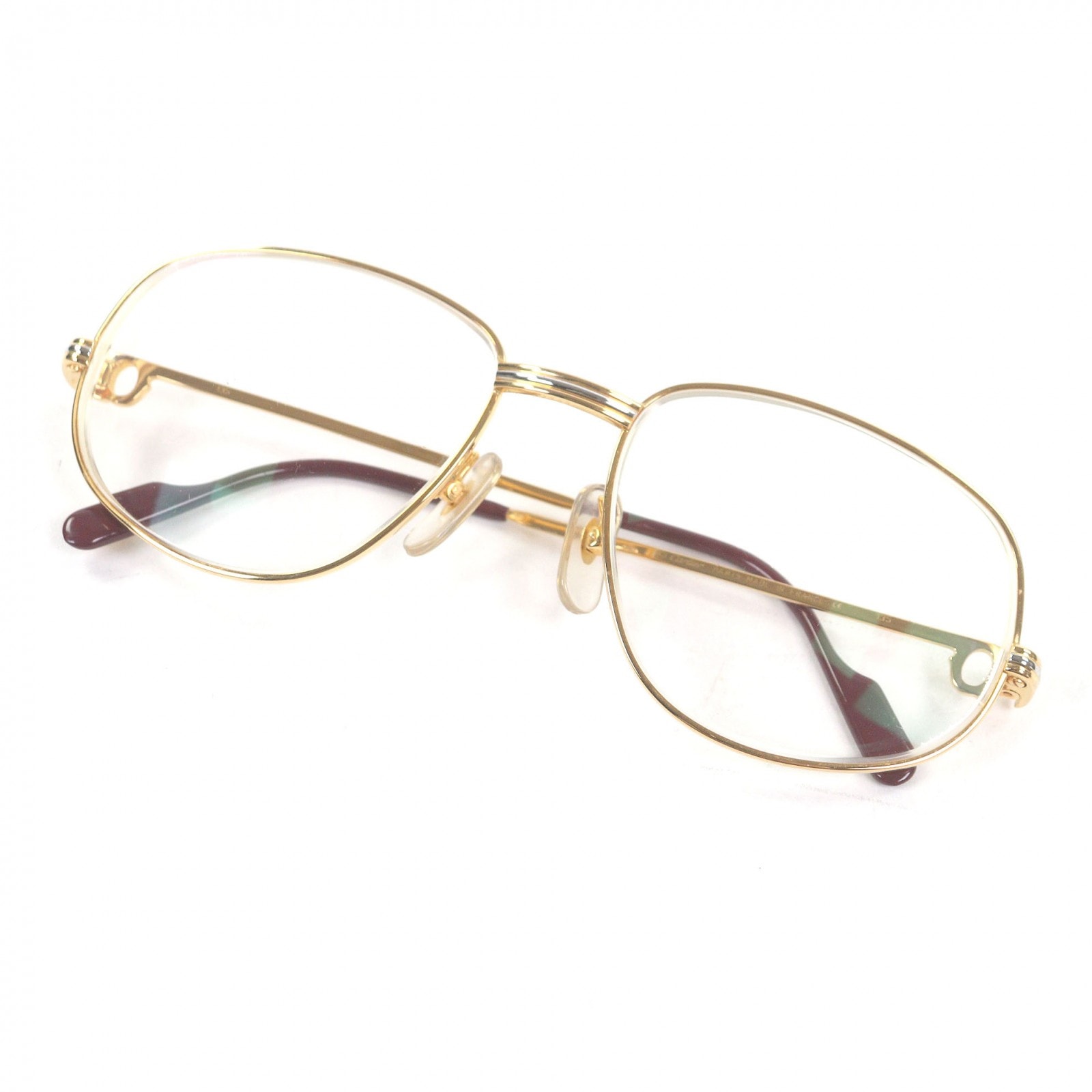 美品 カルティエ メガネ ゴールド メンズ 56□18